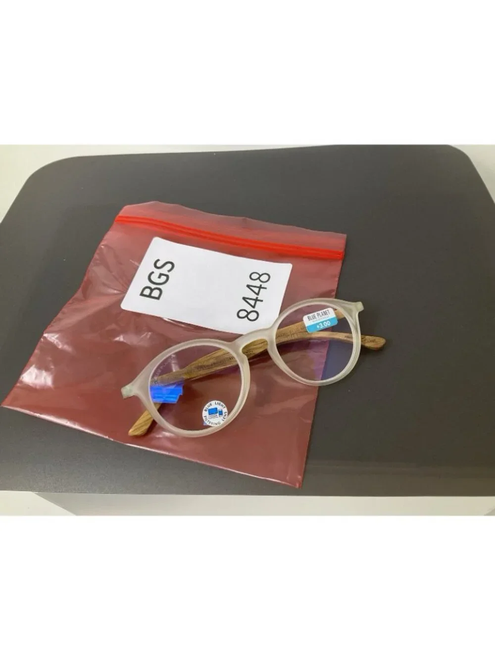 Blue Planet Hayden +3.00 Blue Light Reading Glasses Tort Wooden Temples